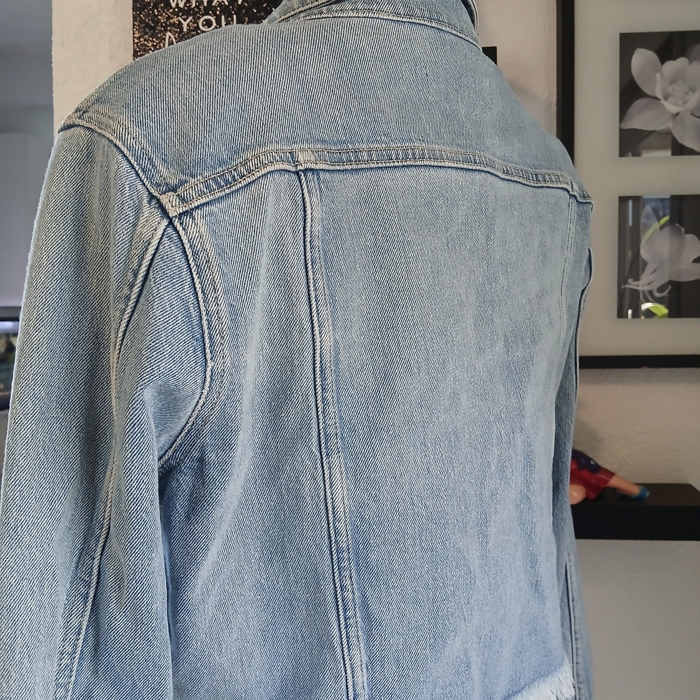 Eesome Light Blue Denim Jacket with Copper Accents - Picture 6 of 9